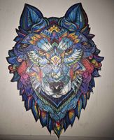 Holzpuzzle Wolf