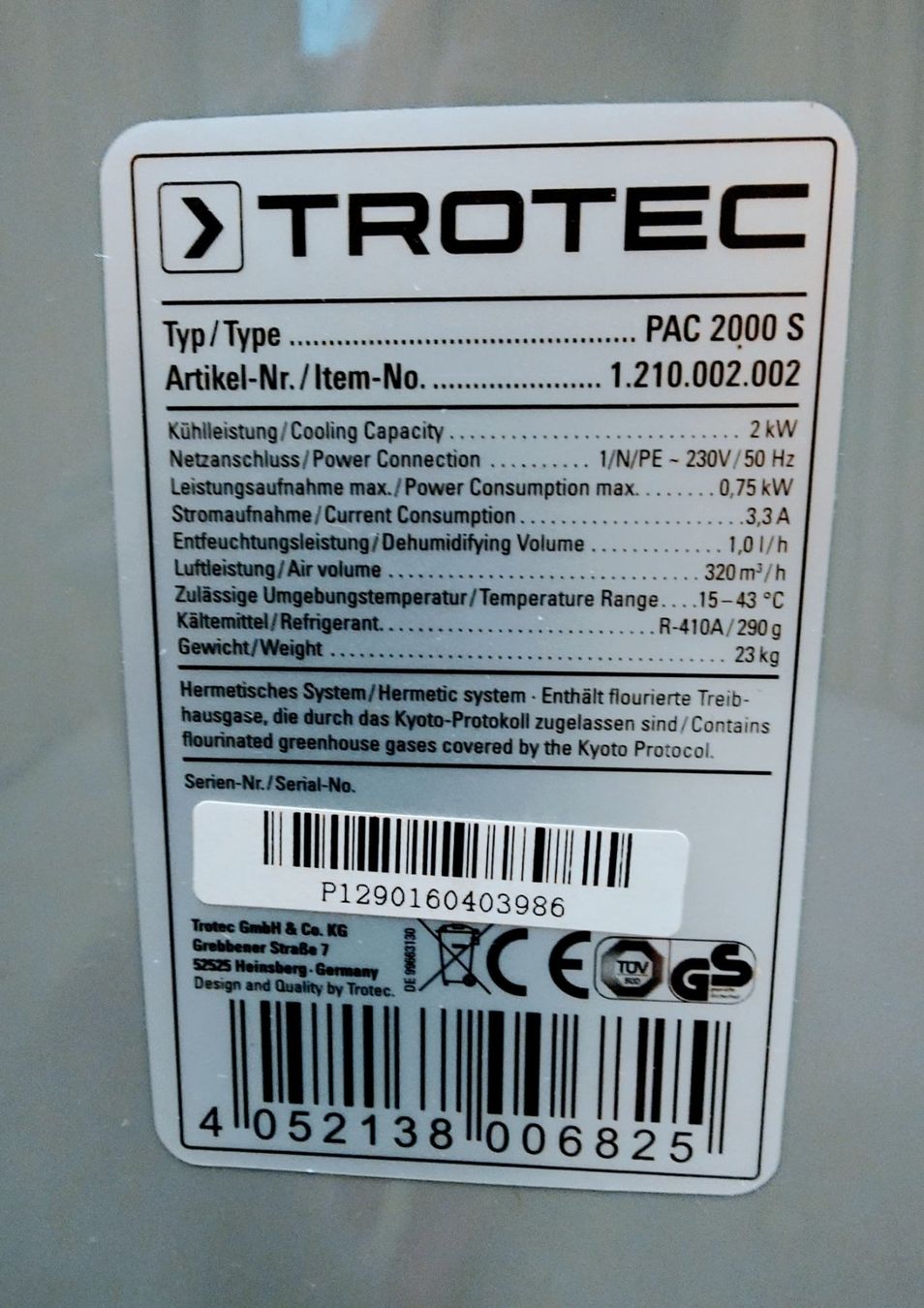 Trotec Klimageräte: Klimagerät Trotec mit Abluftschlauch – Gebraucht aus Zürich von CimoneS 4