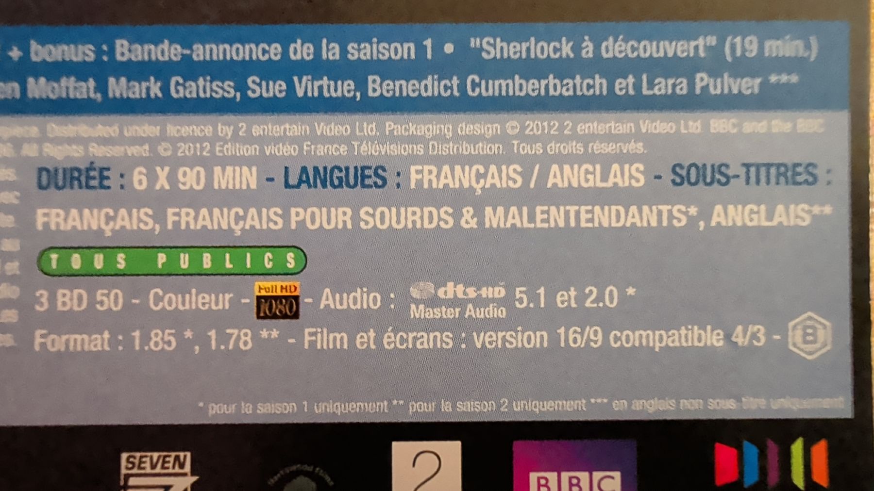 Tutti i DVDs: Sherlock - Intégrale des saisons 1&2 - Blu-ray – Usato da Renens VD venduto da tartompion 2