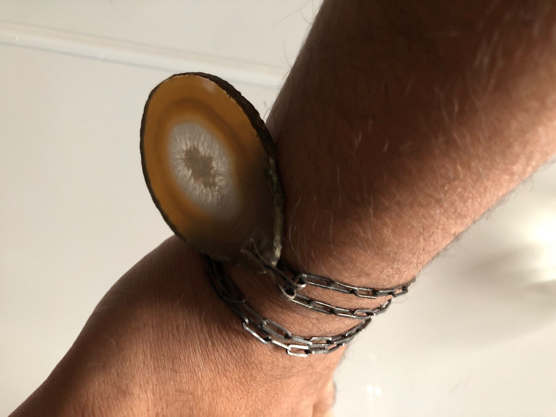 Catenine: Sterling Schwarze Silber Kette mit Echte Steine – Usato da Läufelfingen venduto da Original100 6
