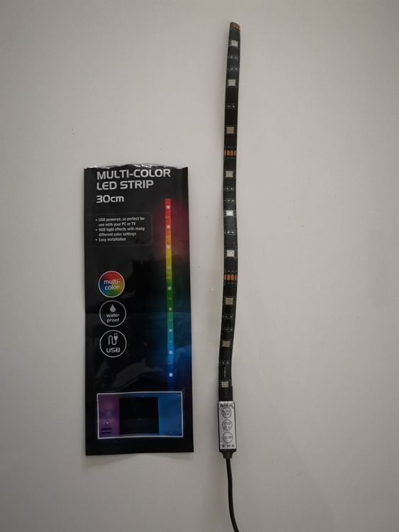 RGB LED STREIFEN 30cm, für PS4, PS5 oder Laptop