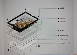 Cadre publicitaire avec éclairage LED A4Toll Eigene Werbung!