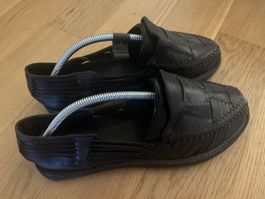 Schwarze Lederschuhe/Sommerschuhe, Sehr guterZustand