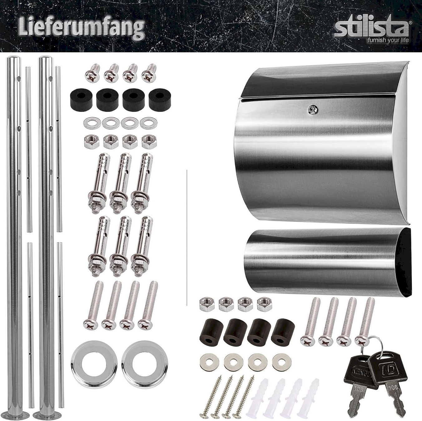 Altro per la casa: STILISTA Standbriefkasten 144 cm – Nuovo e nell'imballaggio originale da Bottighofen venduto da zaap 5