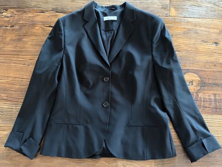Schurwoll-Blazer von René Lezard (Schwarz, Gr. 42)