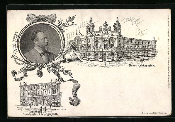 Ganzsachen: Berlin, Neues Reichspostamt, Dr. v. Step – Gebraucht aus Berlin von bartko-reher