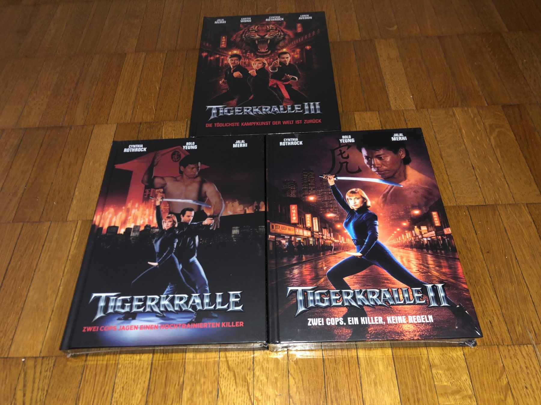 Tutti i DVDs: Tigerkralle 1,2 & 3 - 3MEDIABOOKS - B - UNCUT – Nuovo e nell'imballaggio originale da Basel venduto da havsok