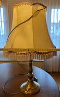 alte Tischlampe Nachttischlampe mit Schirm, Höhe 65 cm