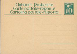 1x PTT-Postkarten vorfrankiert 10 Rp. ungelaufen Original