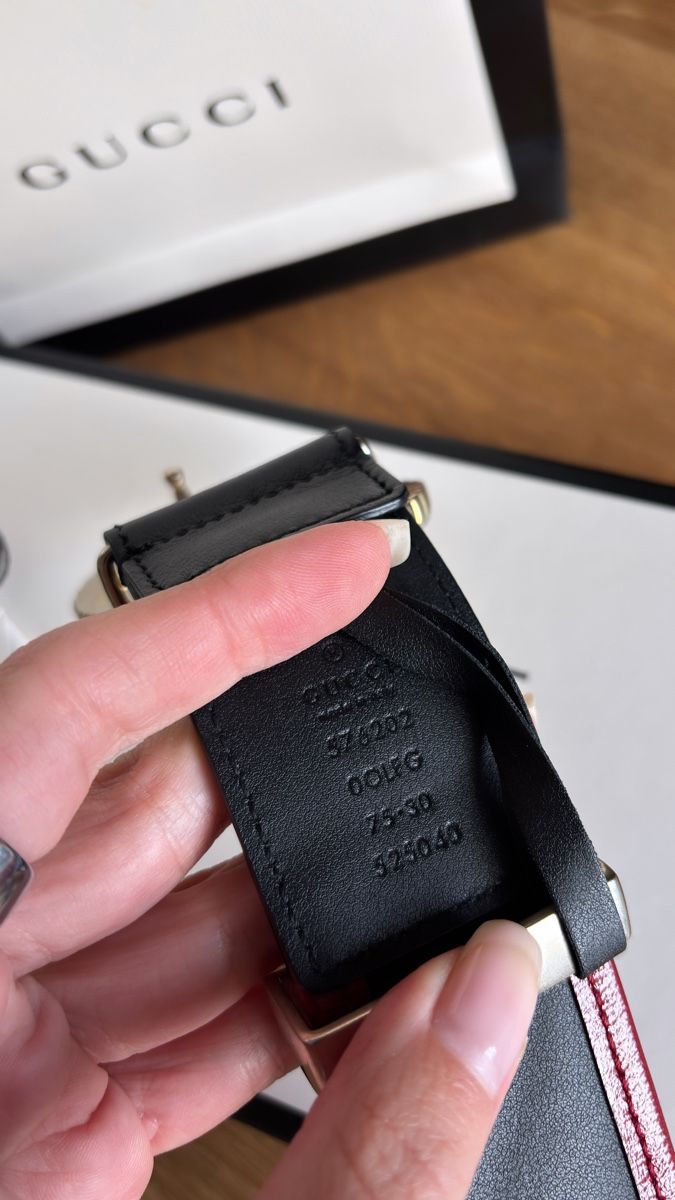 Gucci Cinture: Gucci Torchon GG Marmont Gürtel 75 – Usato da Ramsen venduto da Myclothesforu 2