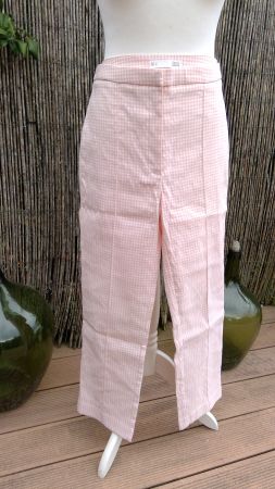 Pantalon 3/4 carreaux vichy SFERA, taille 44, NEUF