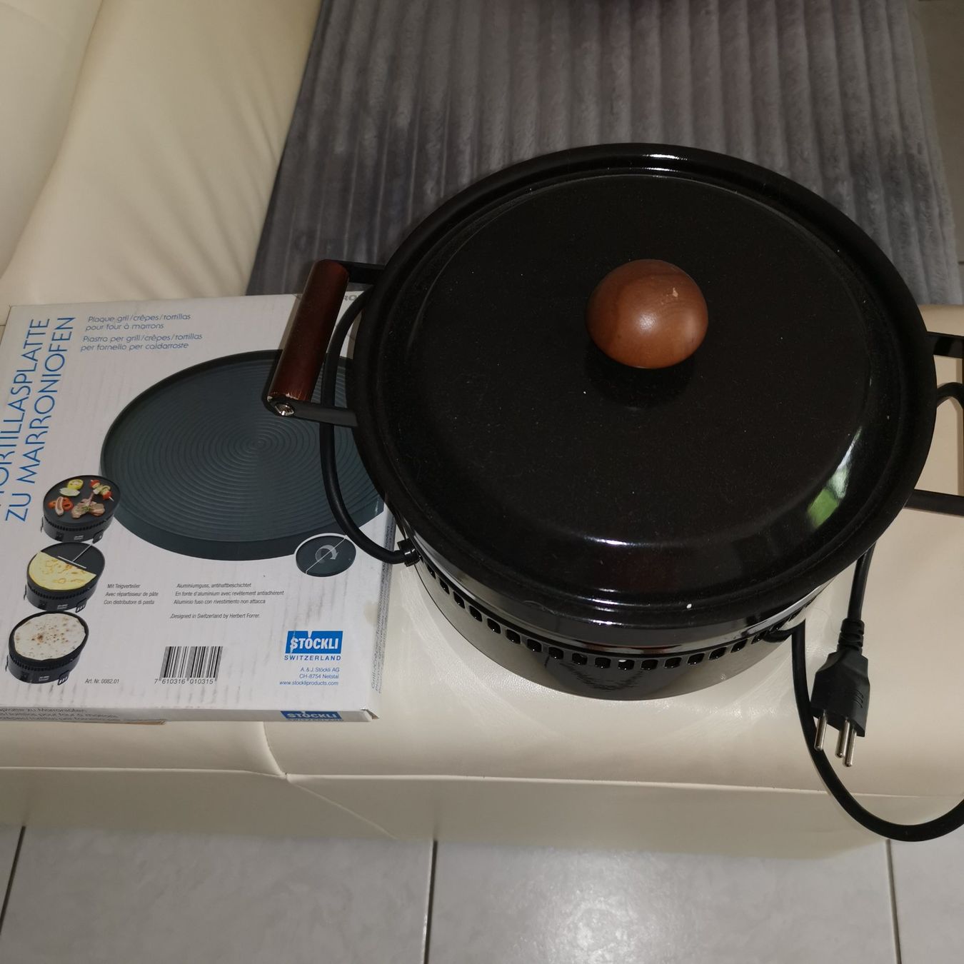 Stöckli Padelle: Four à marrons et crêpes – Usato da Bourguillon venduto da bourguillon01