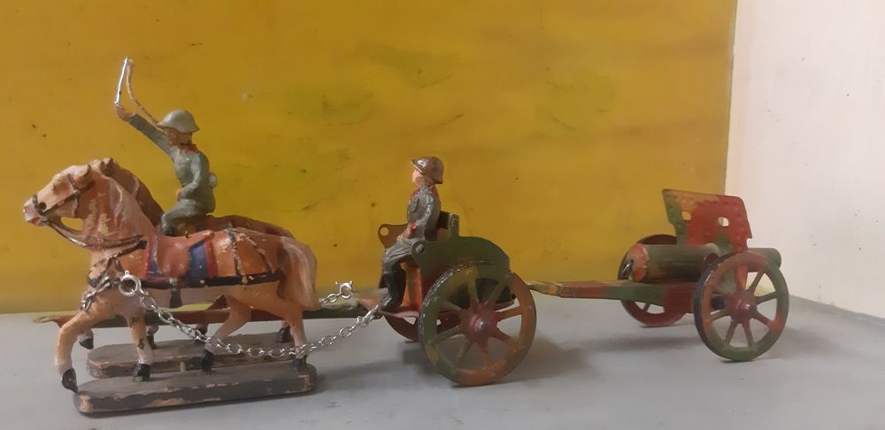 Jouet Ancien Elastolin – Cheval De Trait à Tirer, Figurine (réf 48939), Occasion