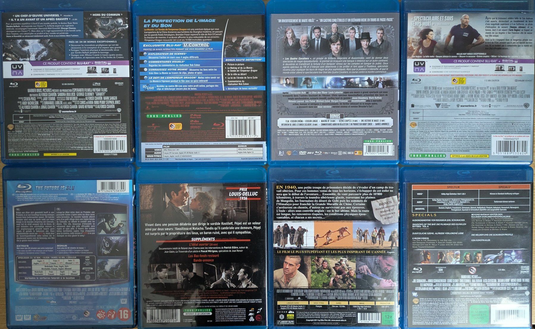 Tutti i DVDs: Blu Ray VF lots de 8 – Usato da Vevey venduto da Cadillacman 1
