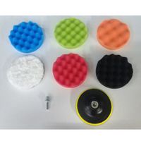 7 Stück Set 80mm Polierschwamm Polierpads Polieraufsatz Bohr
