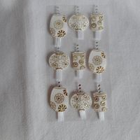 3D Sticker Lanternen Weiss Gold