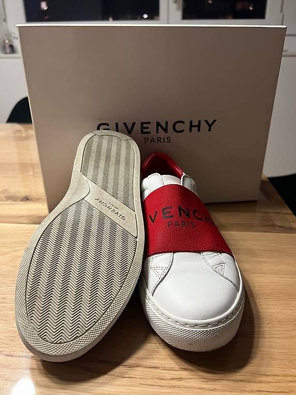 Scarpe da uomo: GIVENCHY Paris Webbing Sneaker Leather Red/White – Usato da Zürich venduto da baj_7tbs 1