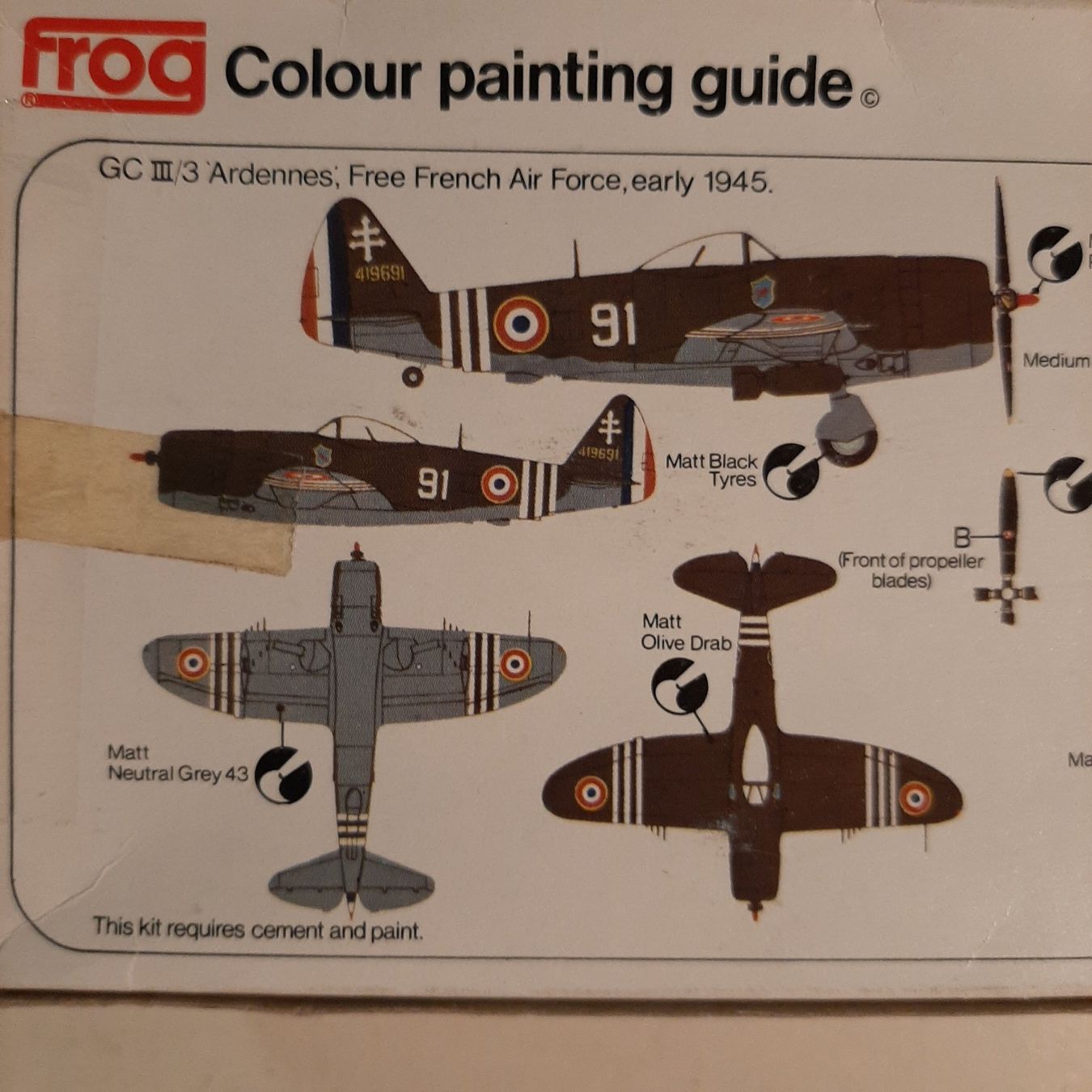 Kit di modellismo & Modellini statici: 2091 ... Republic P-47 D Thunderbolt ... Frog F 232 – Usato da Bonstetten venduto da Benibanny59 1