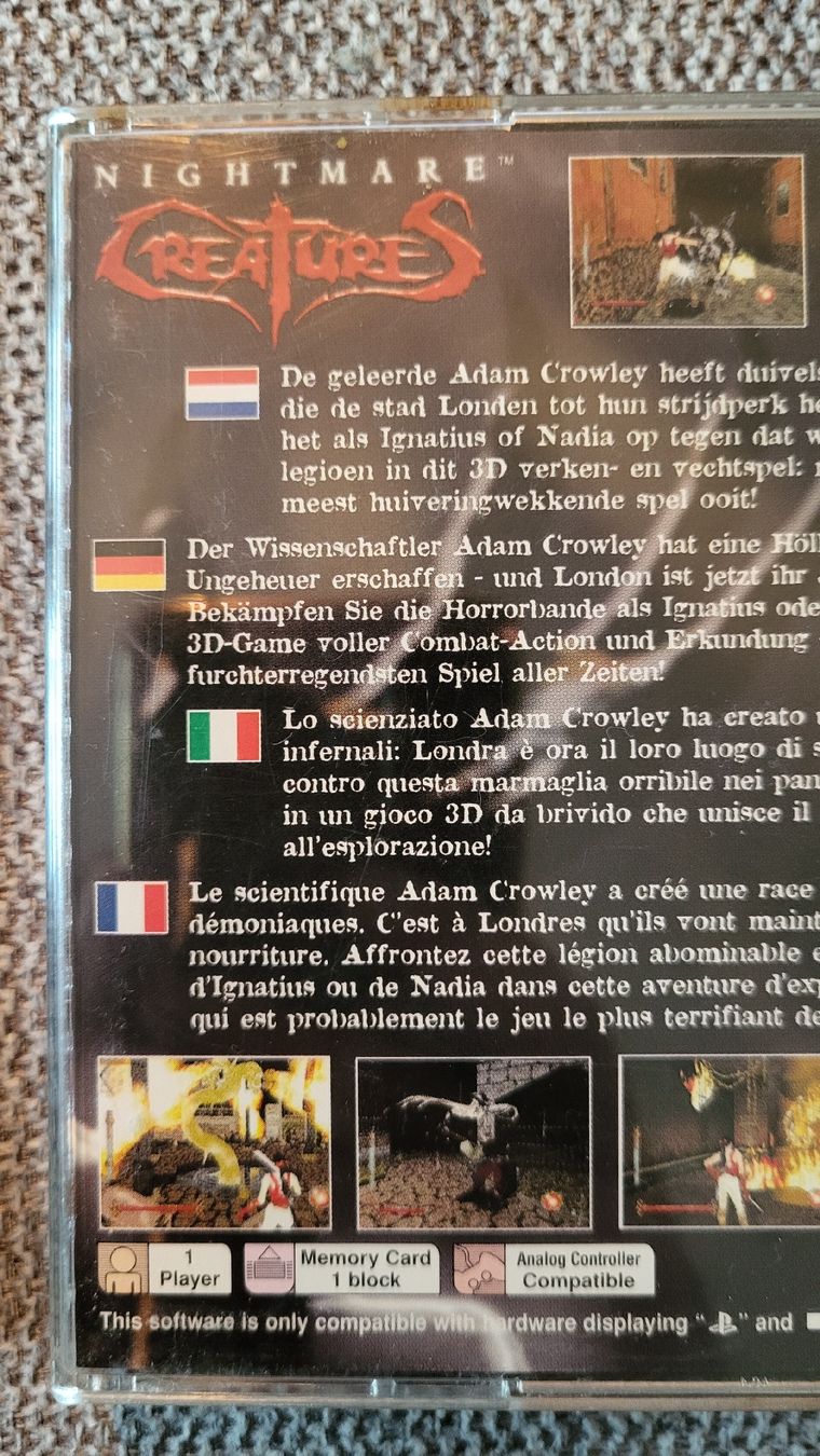 Giochi: Nightmare Creatures / Playstation 1 Spiel Kompl.Top! – Usato da Biel/Bienne venduto da Retrohr 6