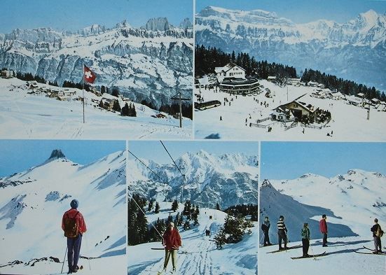 Cartoline postali: FLUMSERBERG Wintersport - Skilift – Usato da Jona venduto da philajona