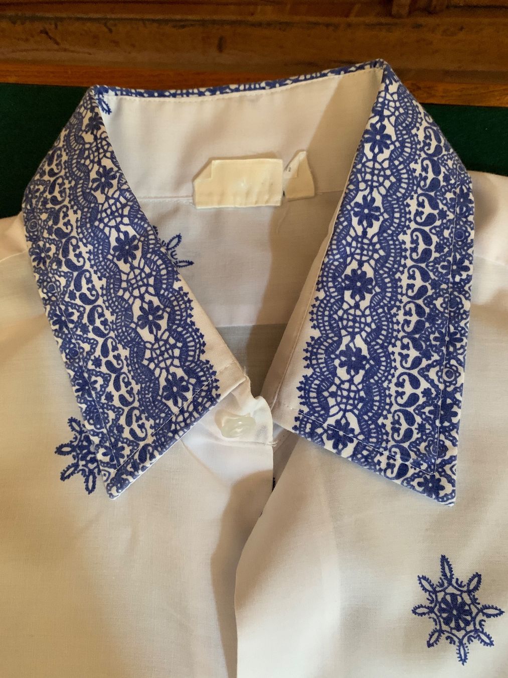 Camicette: BATIK Bluse 100% Baumwolle  Größe: M Farbe: Weiß Blau – Usato da Interlaken venduto da Bona55 8
