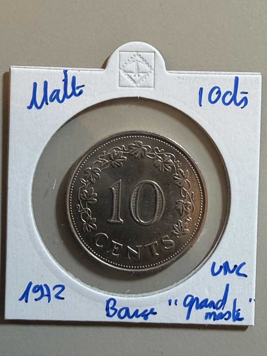 Tutti le monete: Malte - 10 cents - 1972 - UNC - Grandmaster – Nuovo (secondo la descrizione) da Payerne venduto da Mike1682