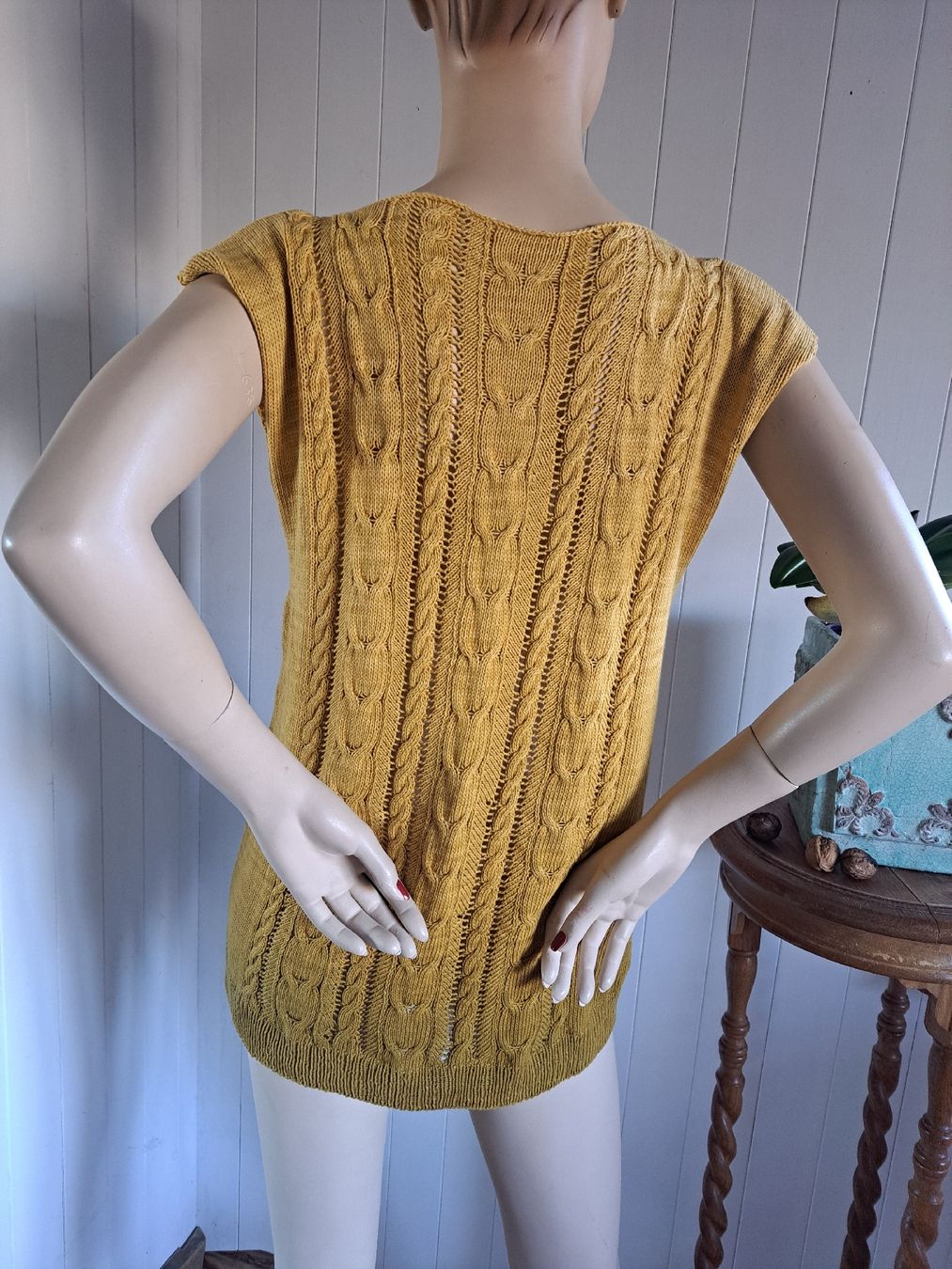 Gilet & Giacche senza maniche: Strickpullunder Vintage Ombrée Pullunder Gilet Weste S M 38 – Usato da Mollis venduto da Fauchi99 2