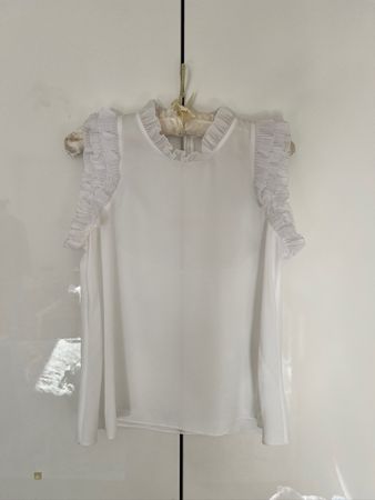 LIKE NEW Claudie Pierlot Ruffle Blouse, Size 36