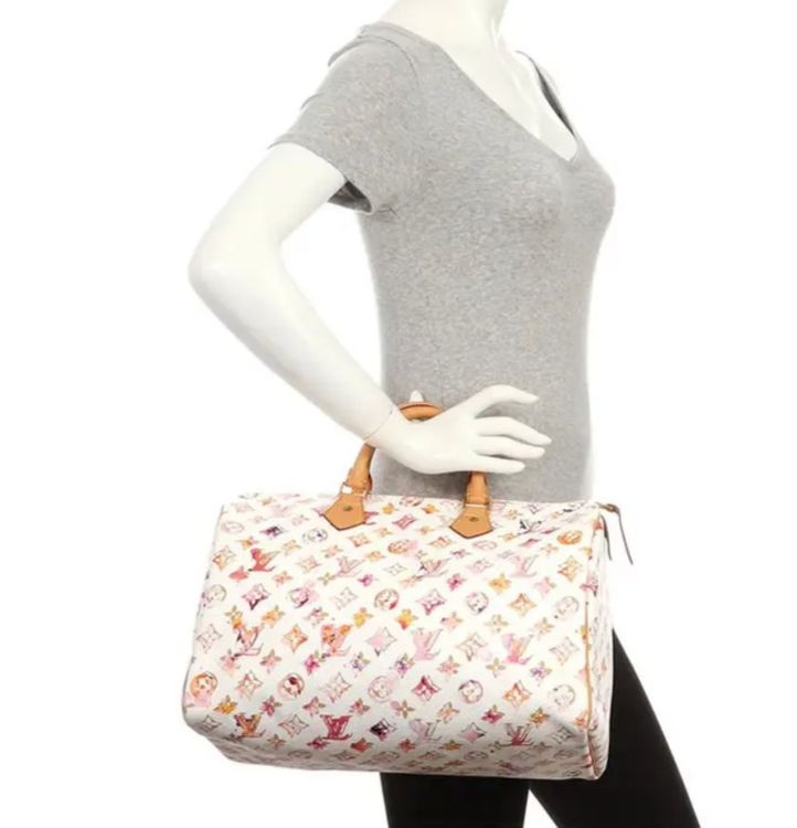 ❤️ Louis Vuitton Speedy 35 Aquarelle Watercolor Prince (Neu