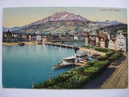 AK  Luzern mit Pilatus