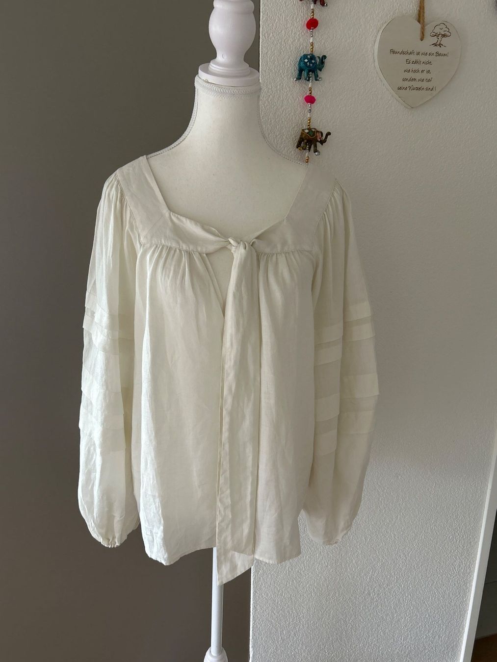 Camicette: Schickes langarm  Blusenshirt cremefarbig – Usato da Brunnen venduto da Nala2929