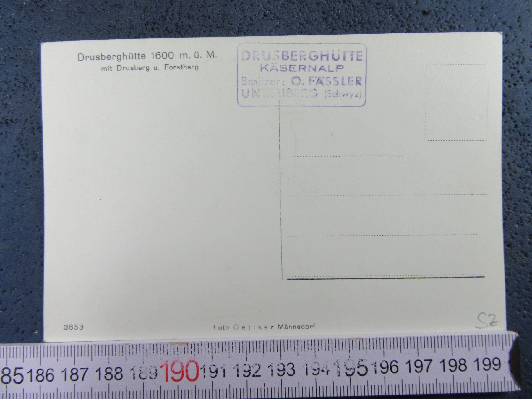 Cartoline postali: DRUSBERGHÜTTE KÄSERNALP SZ AK – Usato da Ettingen venduto da Hausi4711 2