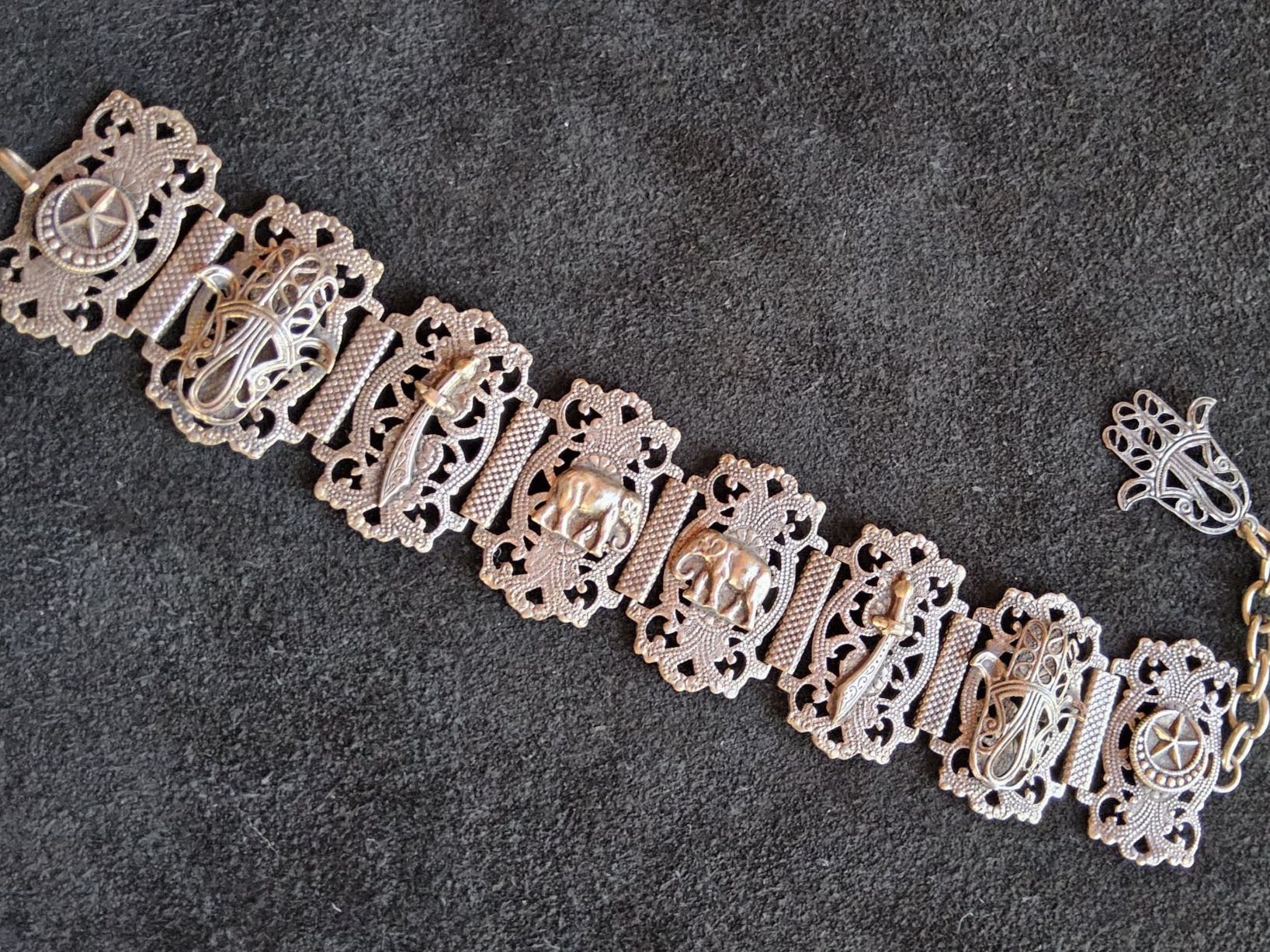 Bracciali & Braccialetti: Orientalisches Silber Armband ca 1930 – Usato da Zürich venduto da helsan 1