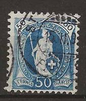 CH070d - Helvetia debout 70d  obl.