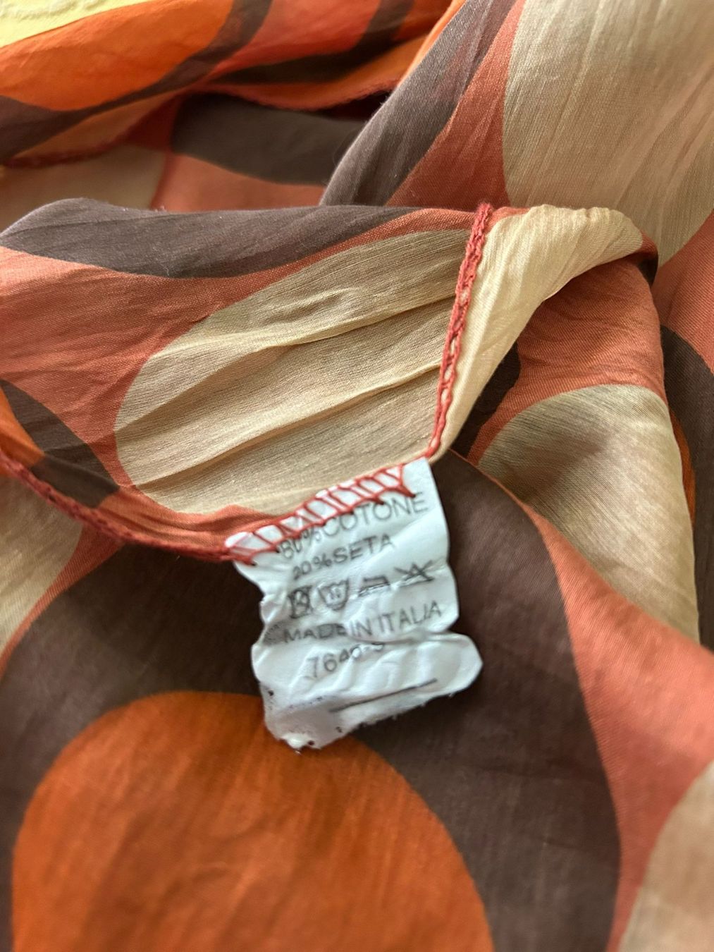 Foulards & écharpes: Sciarpetta a pois cotone-seta – D'occasion à Melano par H-Sara 1