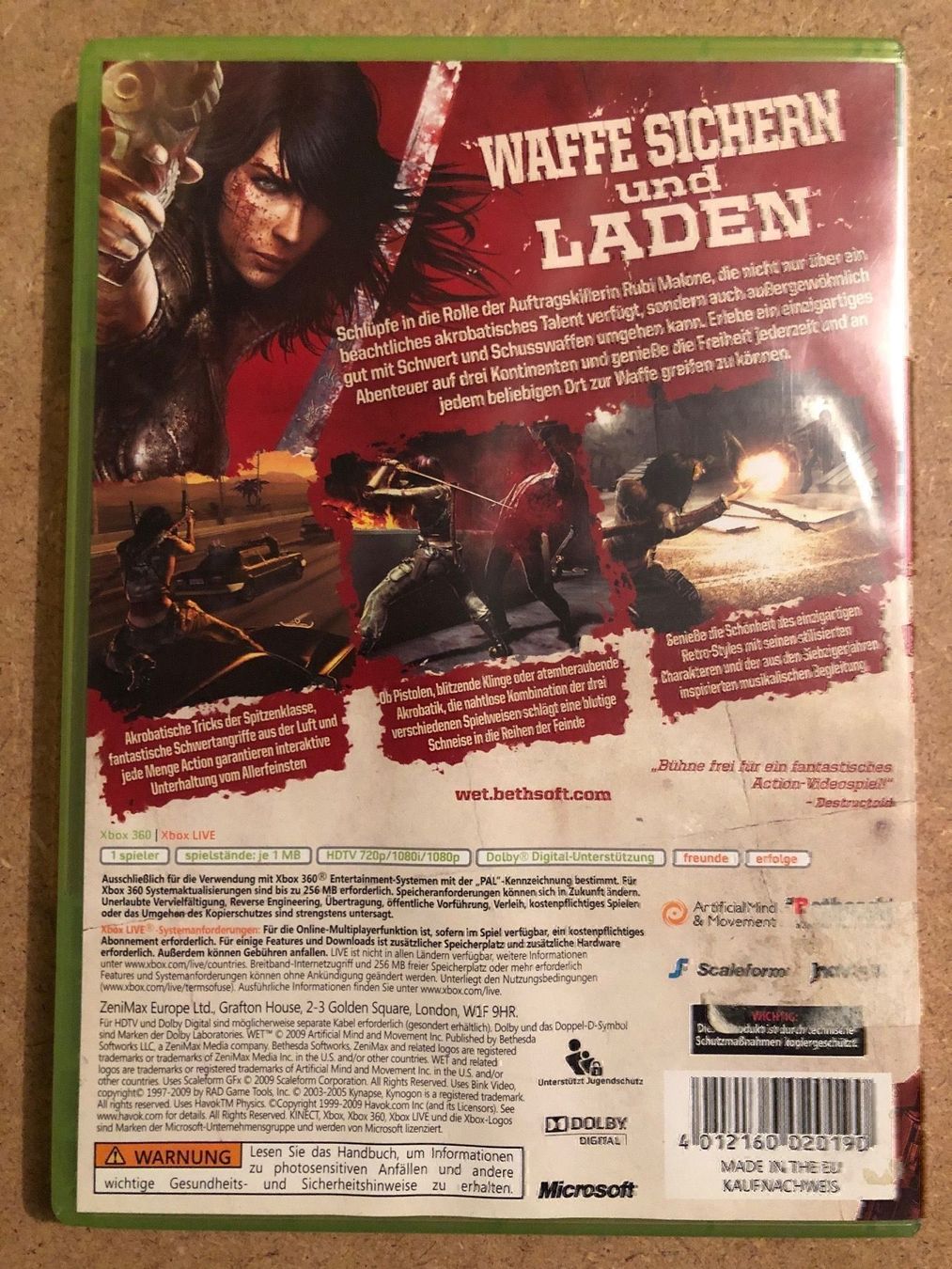 Giochi: WET für Xbox 360 – Usato da Kestenholz venduto da Mad18 1