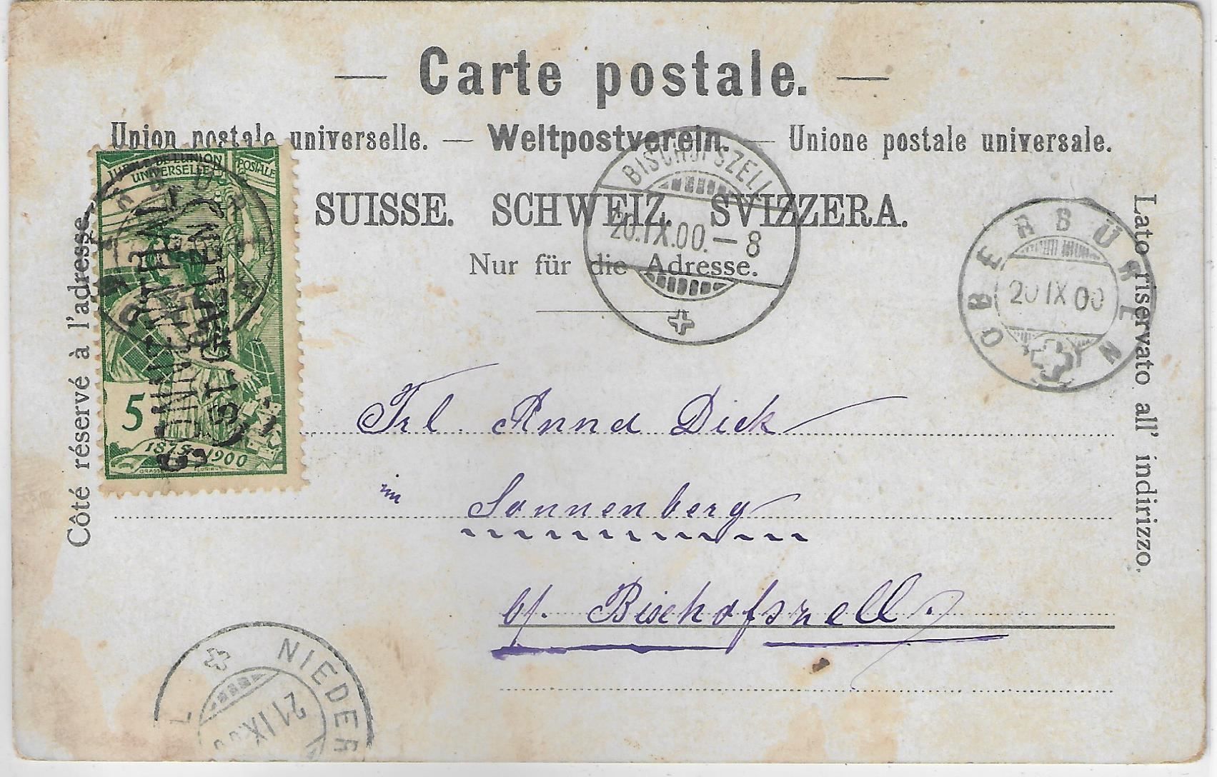 Ansichtskarten: Gruss aus Uzwil - Hotel Uzwil - Litho – Gebraucht aus Ettingen von Kartenplanet 1