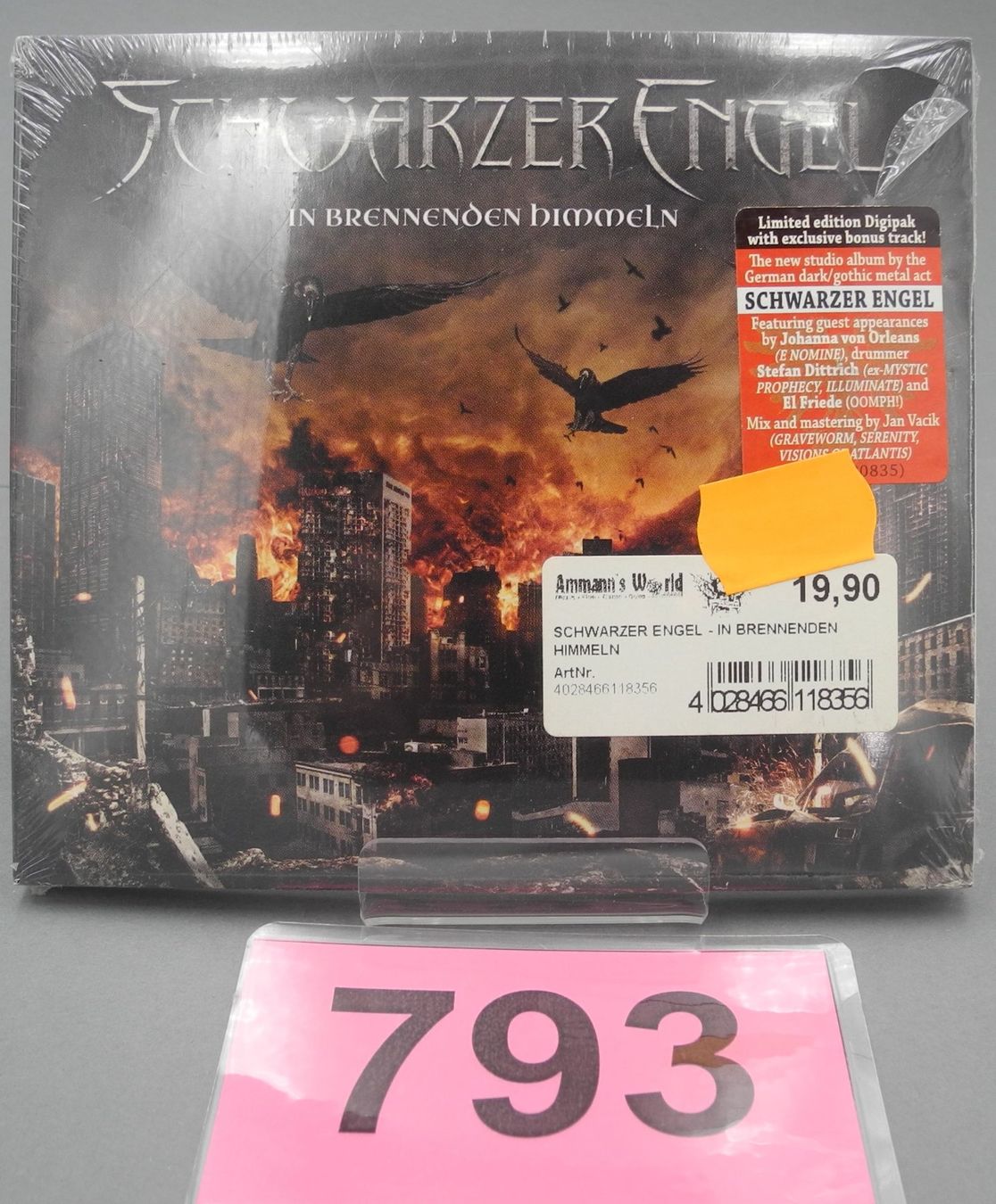 CD: CD Schwarzer Engel "In Brennenden Himmeln, Nr. 793 – Nuovo e nell'imballaggio originale da Kottwil venduto da Crazyrolf