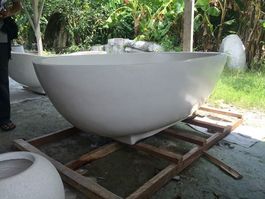 Badewanne Freistehende Wanne Terrazzo Steinwanne Spa Becken