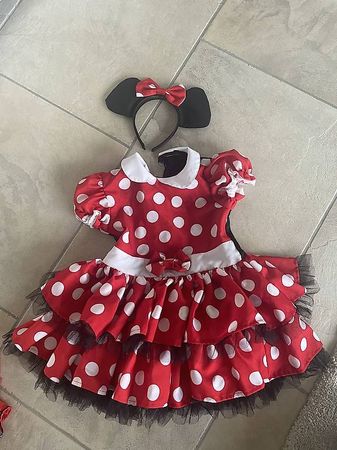 Süsses Minnie Mouse Kostüm Fasnacht 116