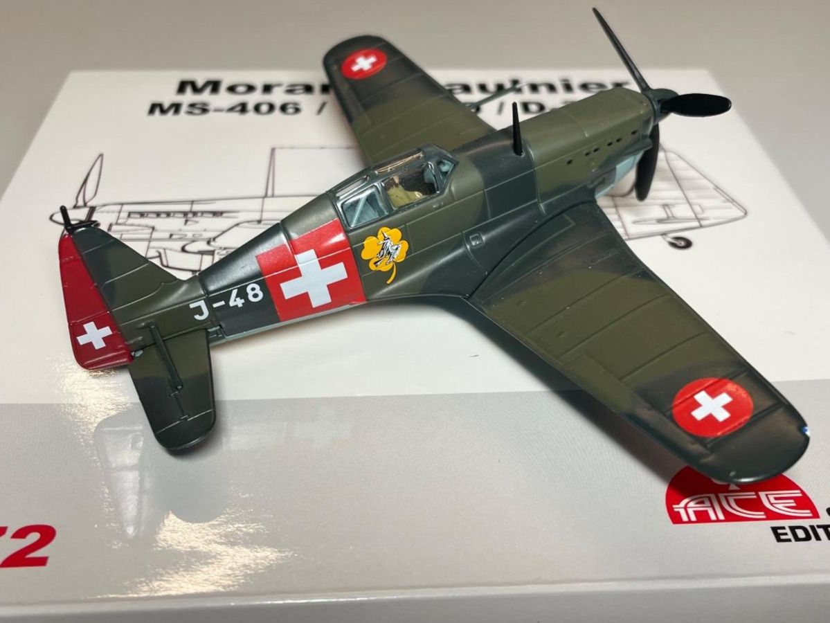 Armée suisse Kits de montage: Morane D-3800 Schweizer Flugwaffe J-48 Metall 1/72 – Neuf avec emballage d'origine à Hochfelden par aviatikboerse_top 3