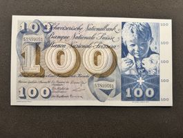 100 Franken Schweiz Banknote St. MArtin 1965 UNC