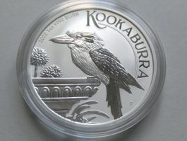 2022 Kookaburra 1 oz Silbermünze, Top Zustand, Sammlerstück!
