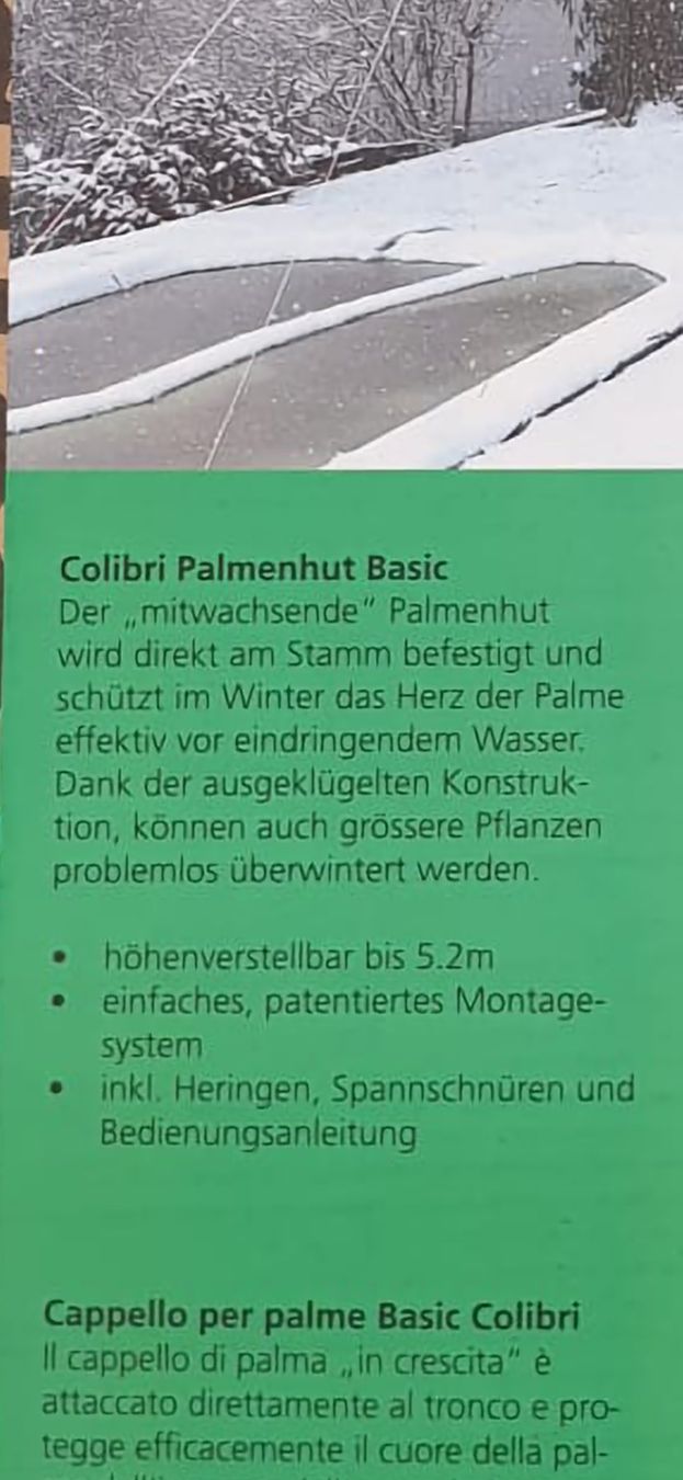 Zelte & Pavillons: Palmenhut Basic Colibri, Palmenschutz, Winter, Überwintern – Gebraucht aus Lausen von Misterspidy 9