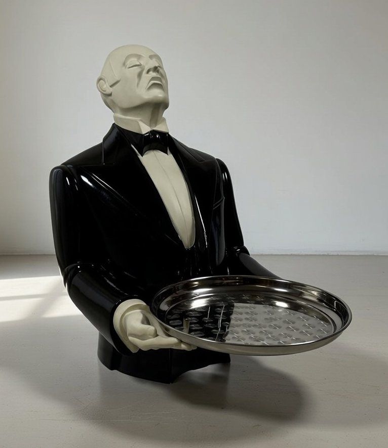Sculture & Statue: Grande statue de majordome vintage – Usato da Tramelan venduto da lolopat