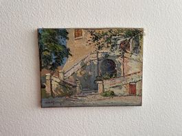Aldo Giordano Ölgemälde, signiert, Italien Flair