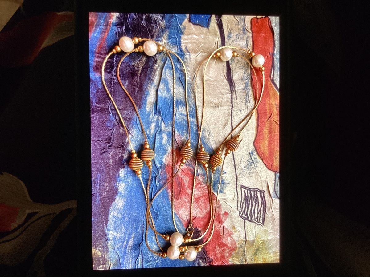 Catenine: Vintage Perlenkette, Goldfarben, Elegantes Design! – Usato da Bellinzona venduto da wav_72pt 8
