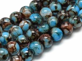 Glasperlen Dodgerblue 6mm / 1 Strang ca. 145 Stk.