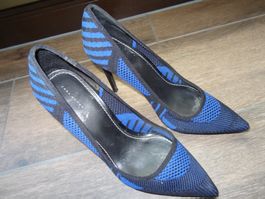 Escarpins ZARA bleus et noirs taille 39👠 talons 7cm