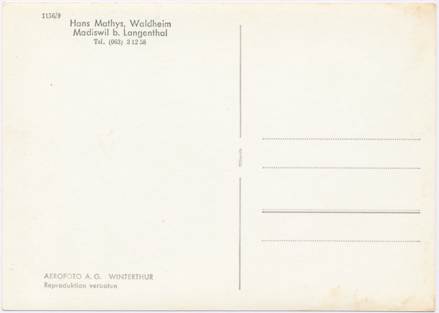 Cartoline postali: Madiswil Waldheim Mathys – Usato da Lützelflüh-Goldb venduto da fluidum 1